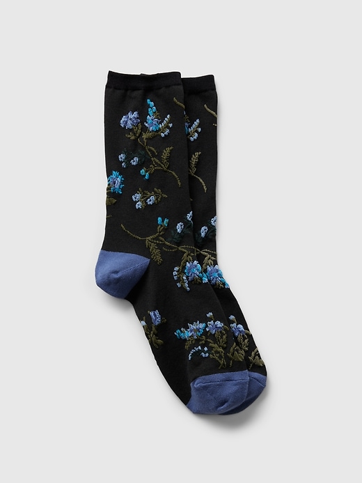 Image number 1 showing, Floral Crew Socks
