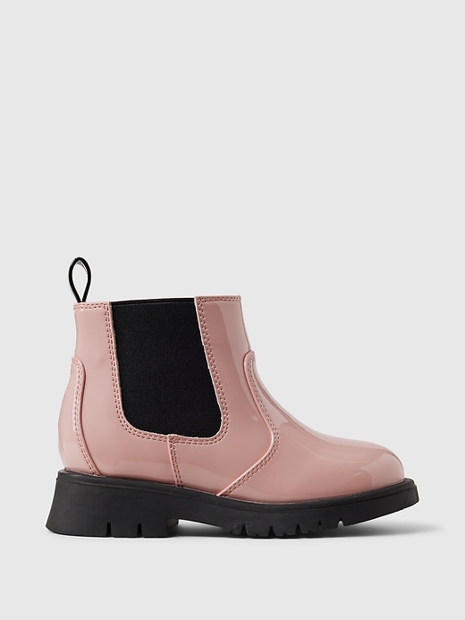 Image number 1 showing, Toddler Vegan Patent Leather Chelsea Boots