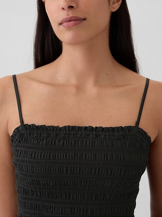 Image number 4 showing, Ultra-Cropped Smocked Tank Top