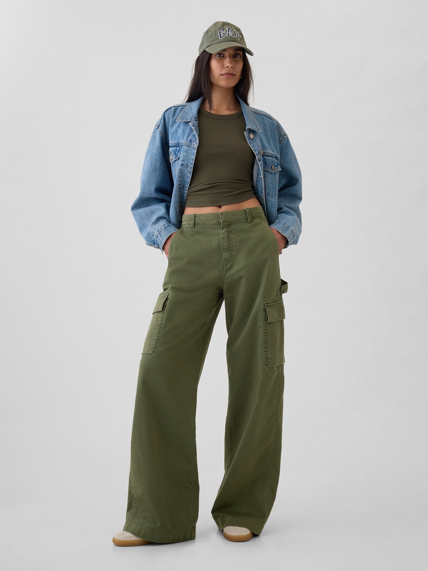 Low Rise Cargo Baggy Khakis