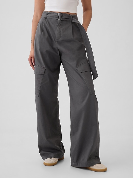 Image number 2 showing, High Rise Cargo Baggy Trousers