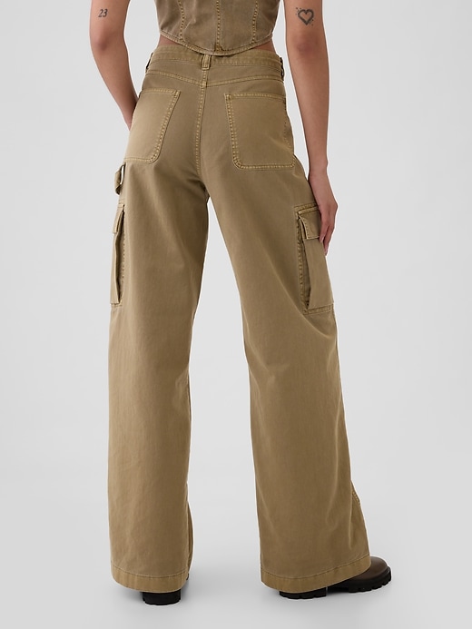 Image number 4 showing, Low Rise Cargo Baggy Khakis