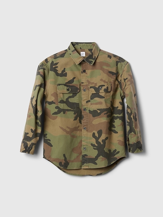 Image number 5 showing, Kids Camo Utility Shirt