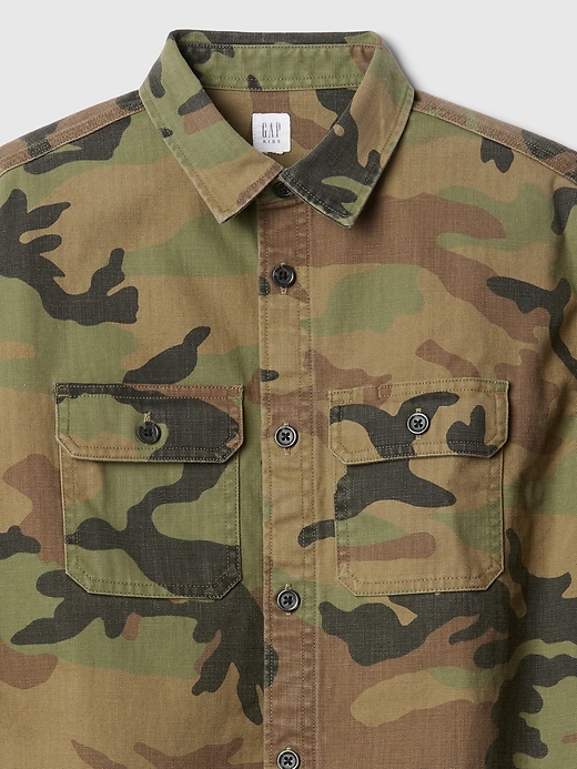 Image number 4 showing, Kids Camo Utility Shirt