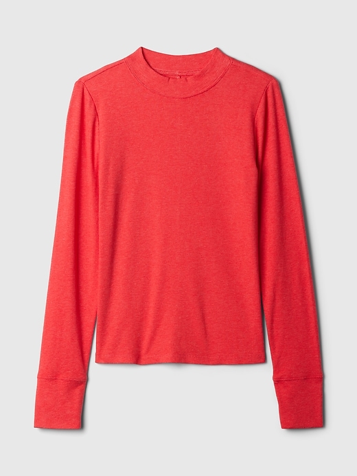 Image number 5 showing, Essential Rib Mockneck T-Shirt