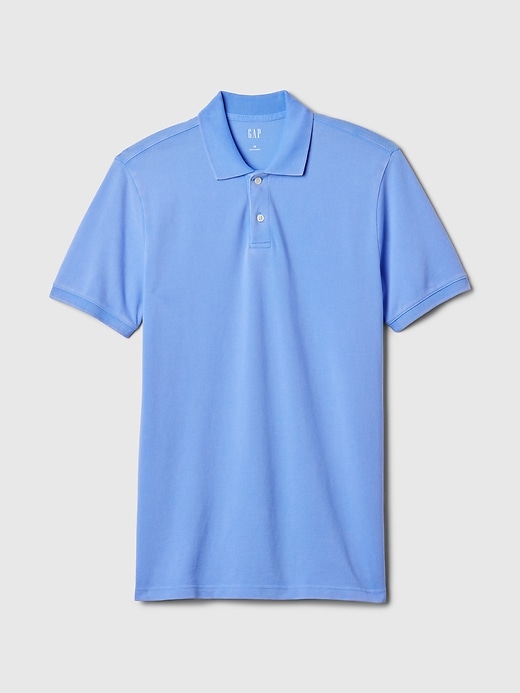 Image number 5 showing, Washed Pique Polo Shirt