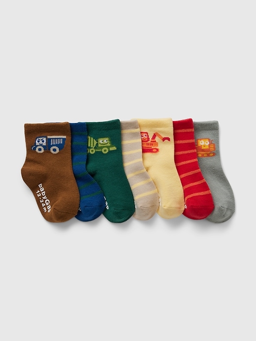 View large product image 1 of 1. babyGap Construction Crew Socks (7-Pack)