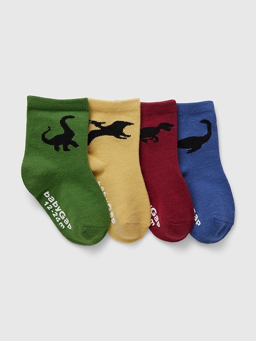 View large product image 1 of 1. babyGap Dinosaur Crew Socks (4-Pack)