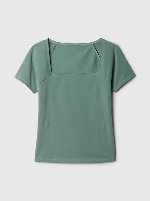 Image number 4 showing, Compact Jersey Square-Neck Shirt