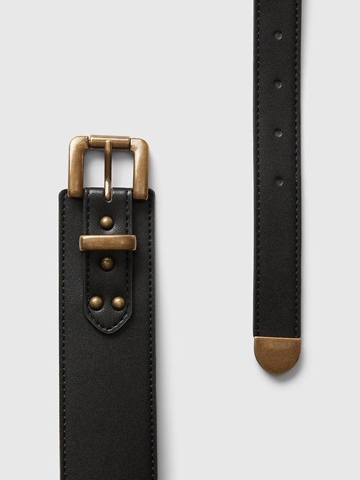 Image number 3 showing, Vegan Leather Wide Belt