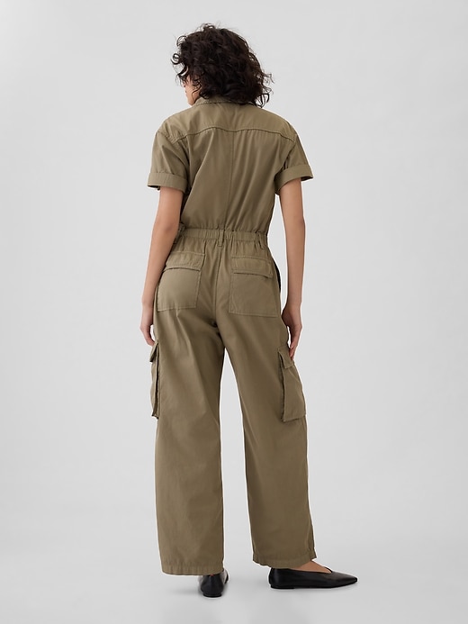 Image number 2 showing, Khaki Utility Jumpsuit