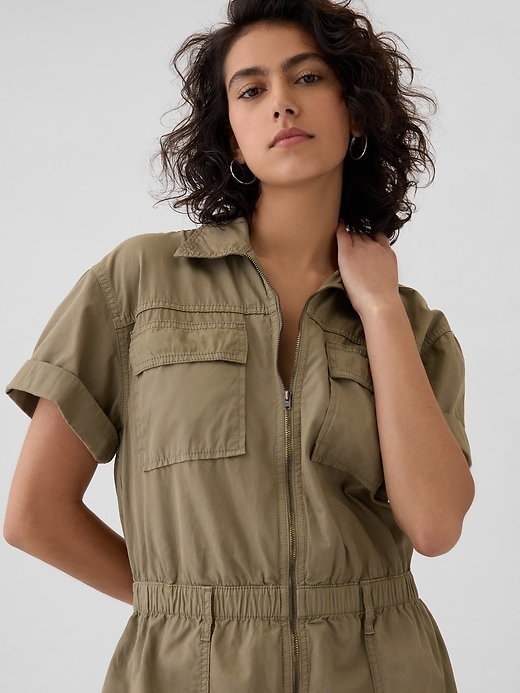 Image number 3 showing, Khaki Utility Jumpsuit