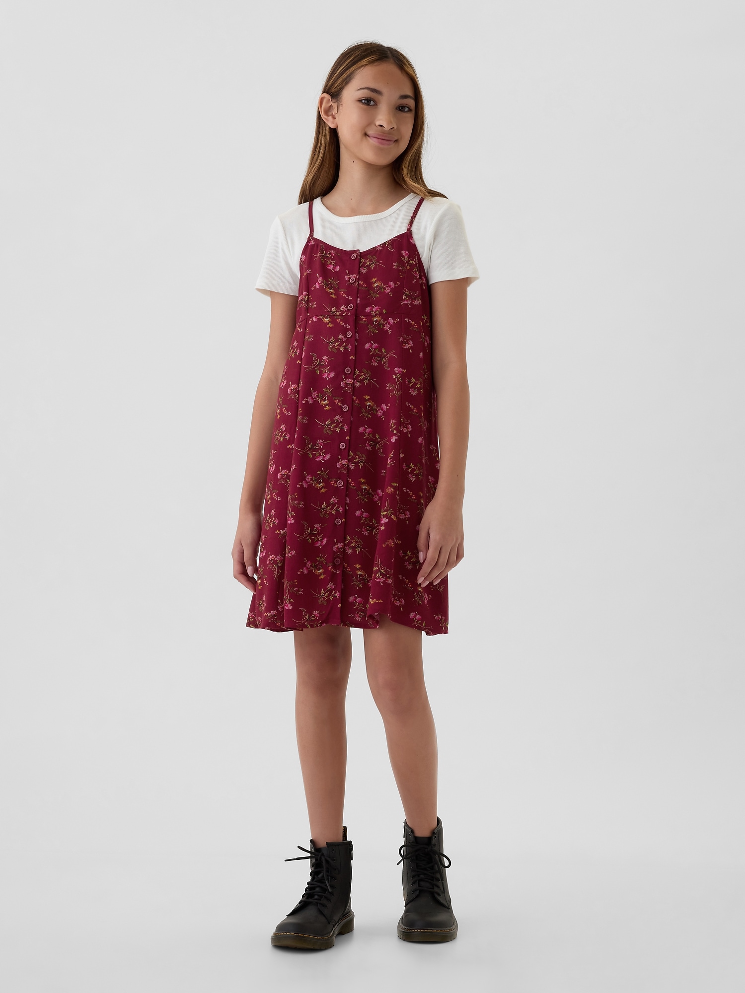 Kids Button-Front Slip Dress