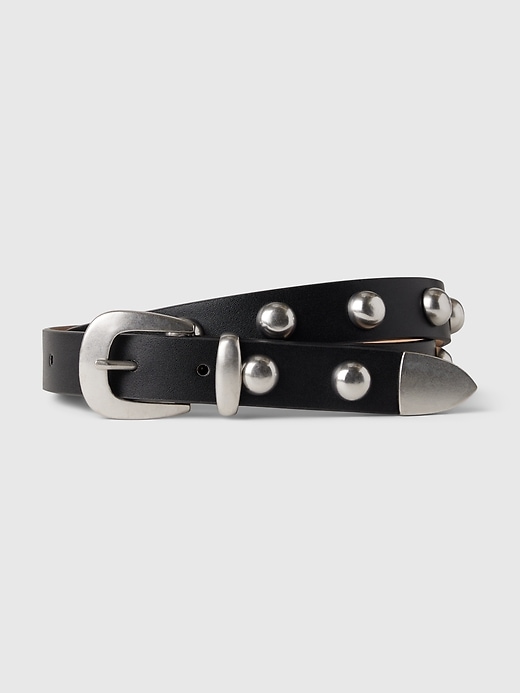 Image number 1 showing, Vegan Leather Studded Belt