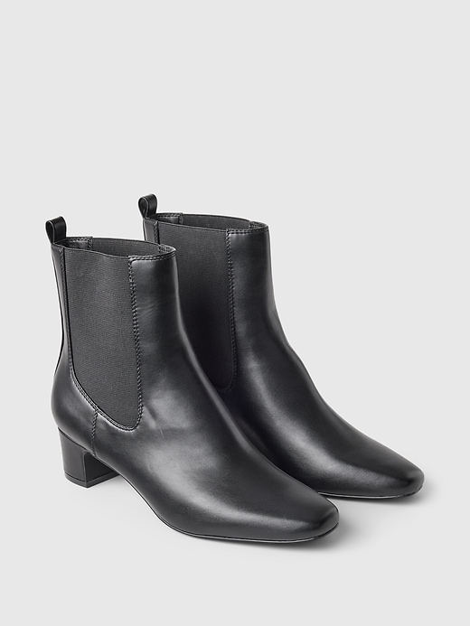 Image number 2 showing, Vegan Leather Ankle Boots