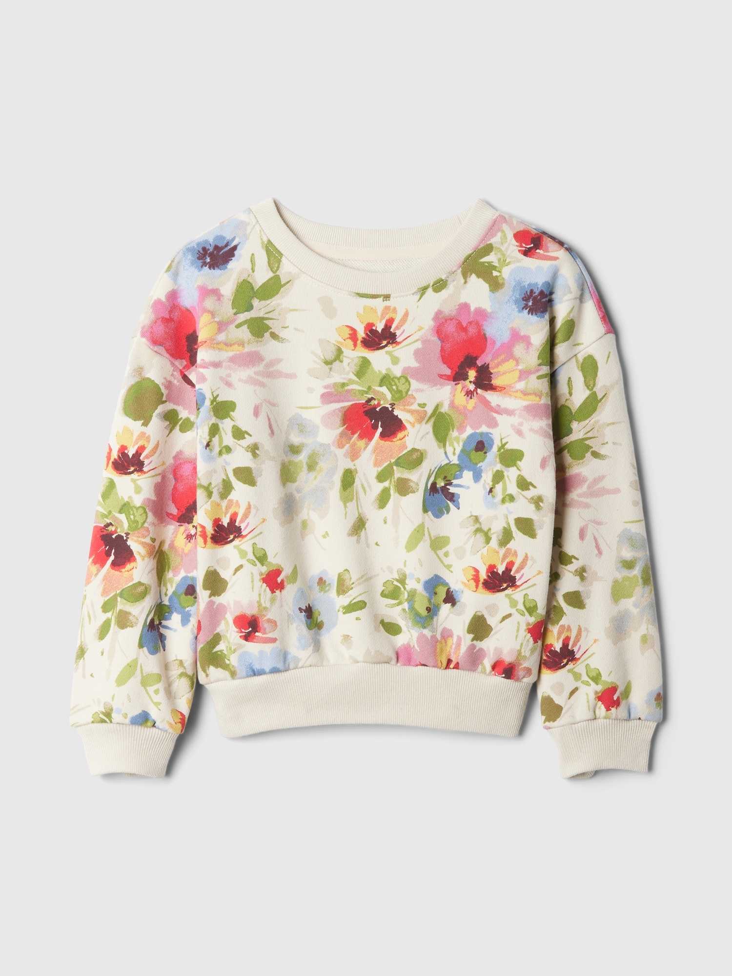 babyGap Vintage Soft Floral Sweatshirt - Beige