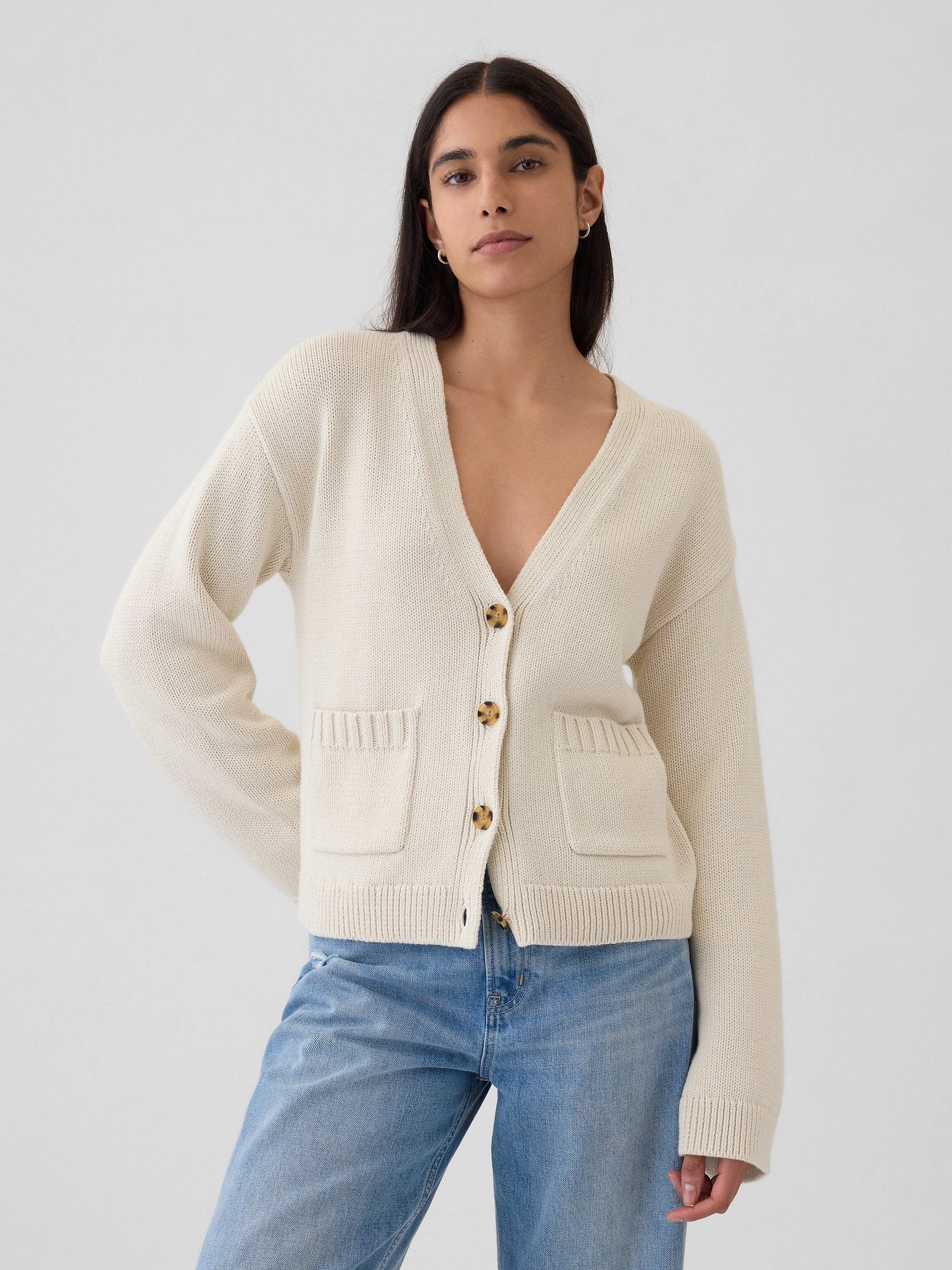 Gap Sweater Cardigan In White