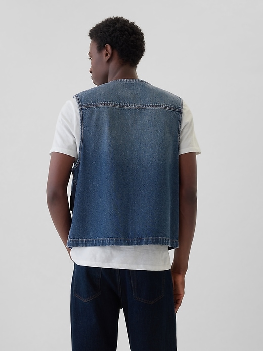 Image number 2 showing, Utility Denim Vest