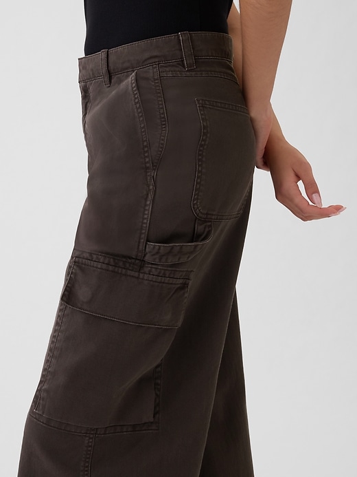 Image number 8 showing, Low Rise Cargo Baggy Khakis