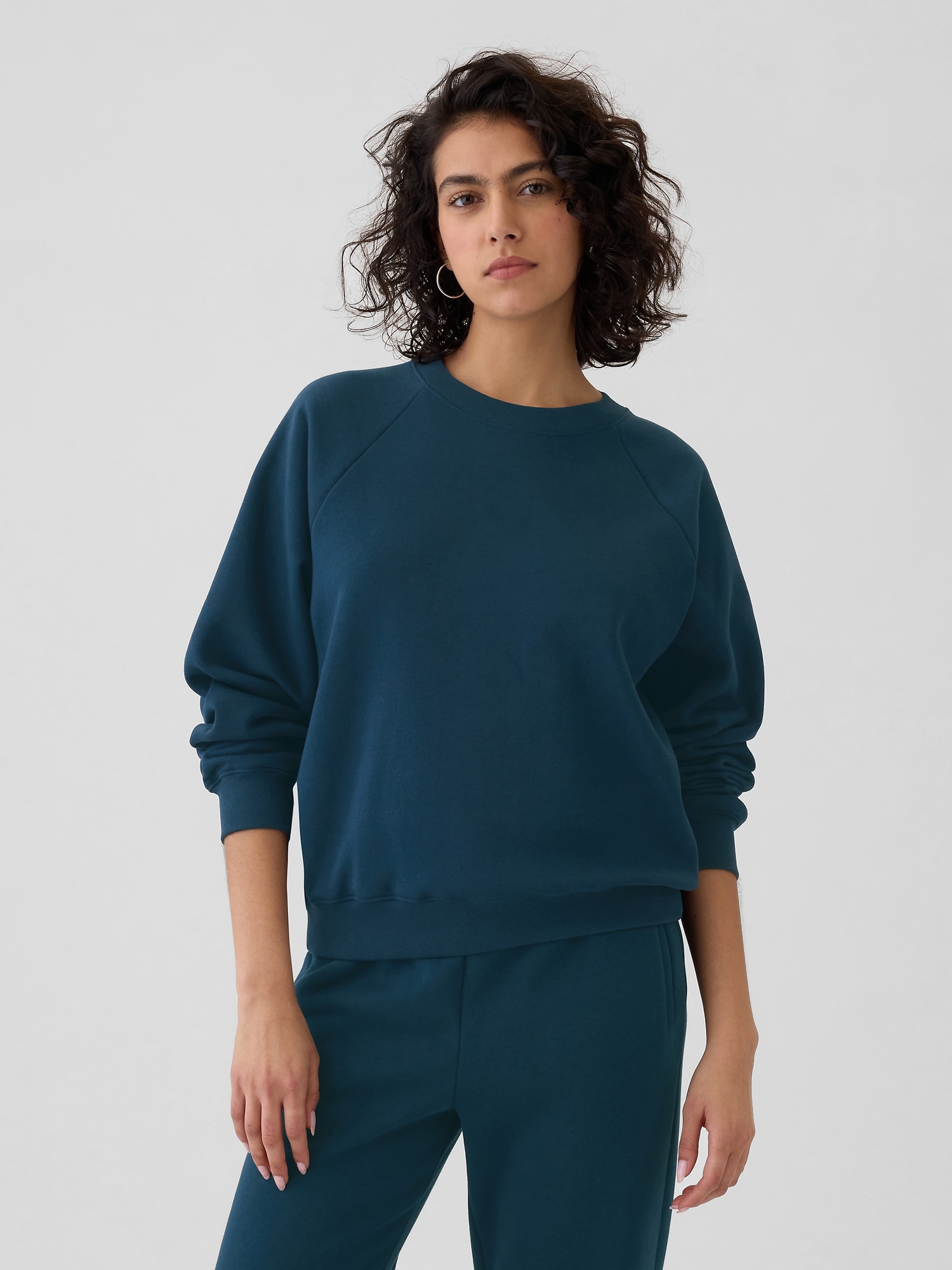 Shop Gap Vintage Soft Raglan Sweatshirt In Prussian Blue