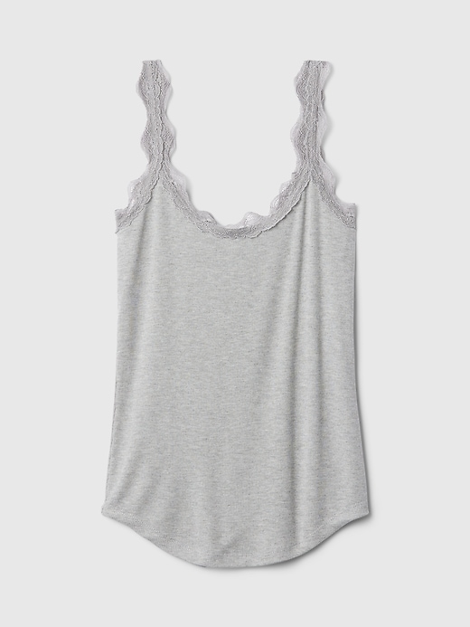 Image number 5 showing, Mini Rib Lace PJ Tank Top