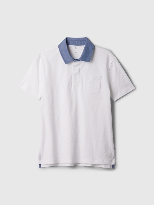 Image number 1 showing, Kids Chambray Polo T-Shirt