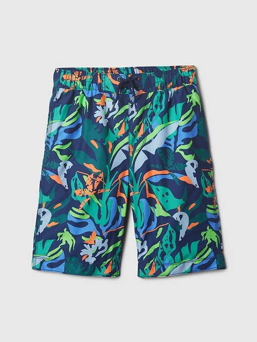 Image number 3 showing, Kids 8&quot; Recycled Swim Trunks