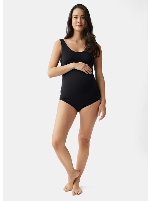 Image number 1 showing, Ingrid and Isabel Maternity Cooling Seamless Bodysuit