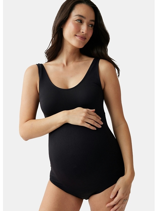 Image number 4 showing, Ingrid and Isabel Maternity Cooling Seamless Bodysuit