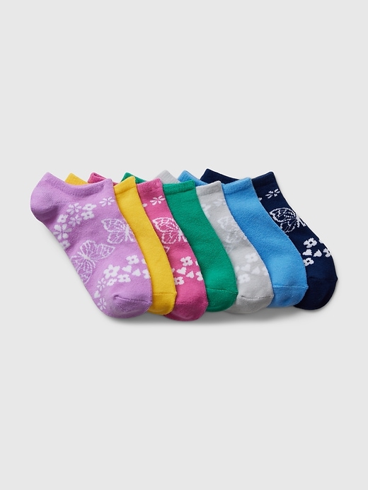 View large product image 1 of 1. Kids Printed No-Show Socks (7-Pack)