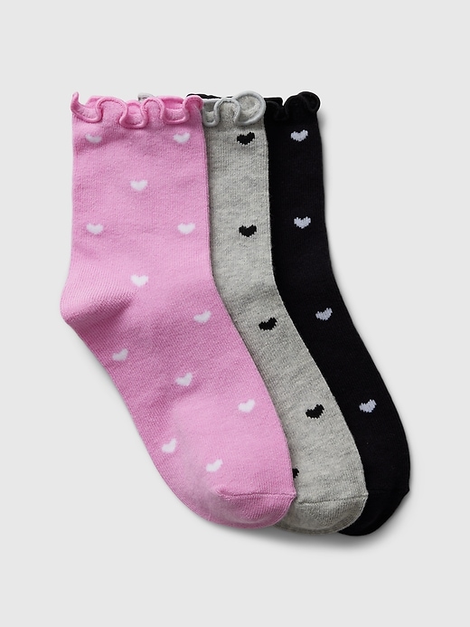 View large product image 1 of 1. Kids Ruffle Crew Socks (3-Pack)