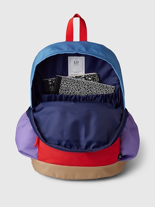 Image number 2 showing, Kids Recycled Colorblock Logo Backpack