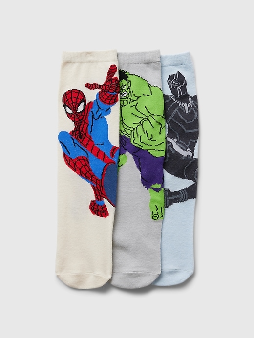 View large product image 1 of 1. GapKids &#124 Marvel Superhero Crew Socks (3-Pack)