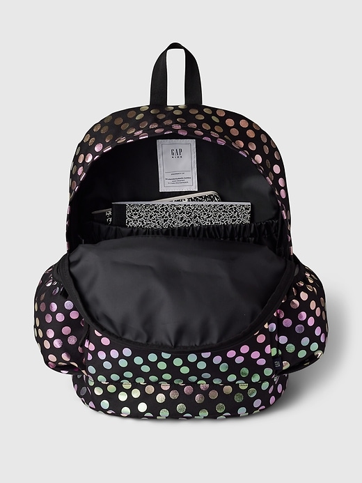 Image number 2 showing, Kids Recycled Metallic Dot Backpack