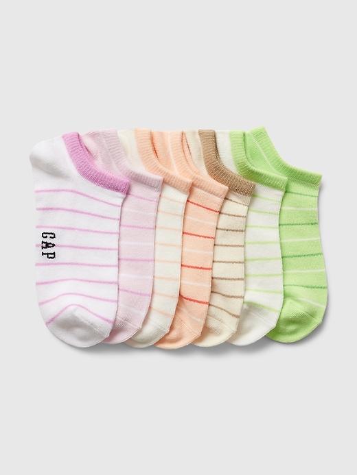 View large product image 1 of 1. Kids Stripe No-Show Socks (7-Pack)