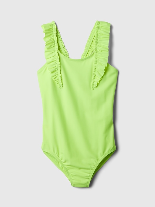 Image number 1 showing, Kids Ruffle One-Piece Swimsuit