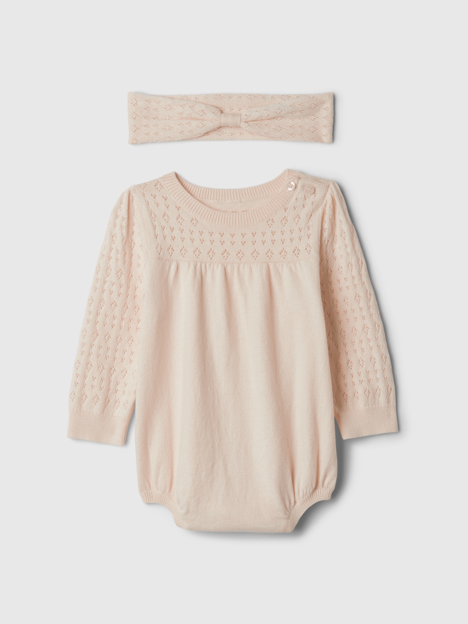 Baby Pointelle Sweater Bodysuit Set
