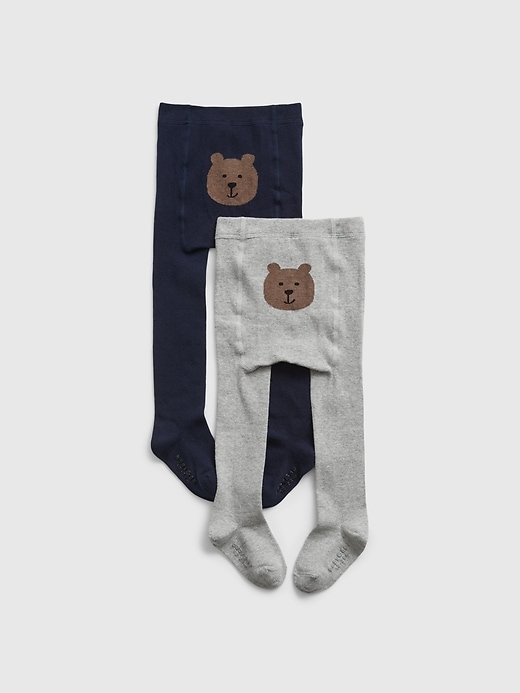 Image number 1 showing, Toddler Bear Tights (2-Pack)