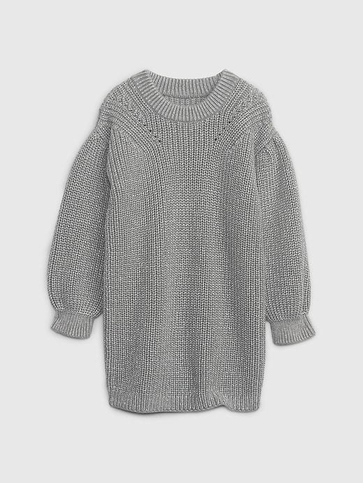 Image number 4 showing, Toddler Puff Sleeve Sweater Dress