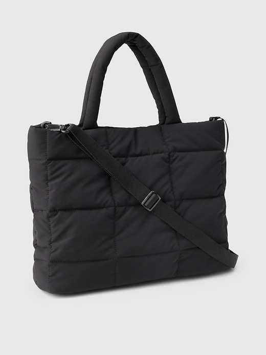 Image number 1 showing, Crossbody Puffer Tote Bag