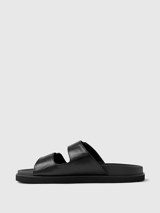 Image number 5 showing, Vegan Leather Double-Strap Sandals