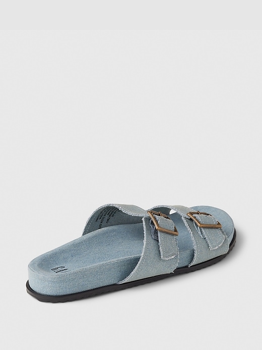 Image number 4 showing, Denim Double Strap Sandals