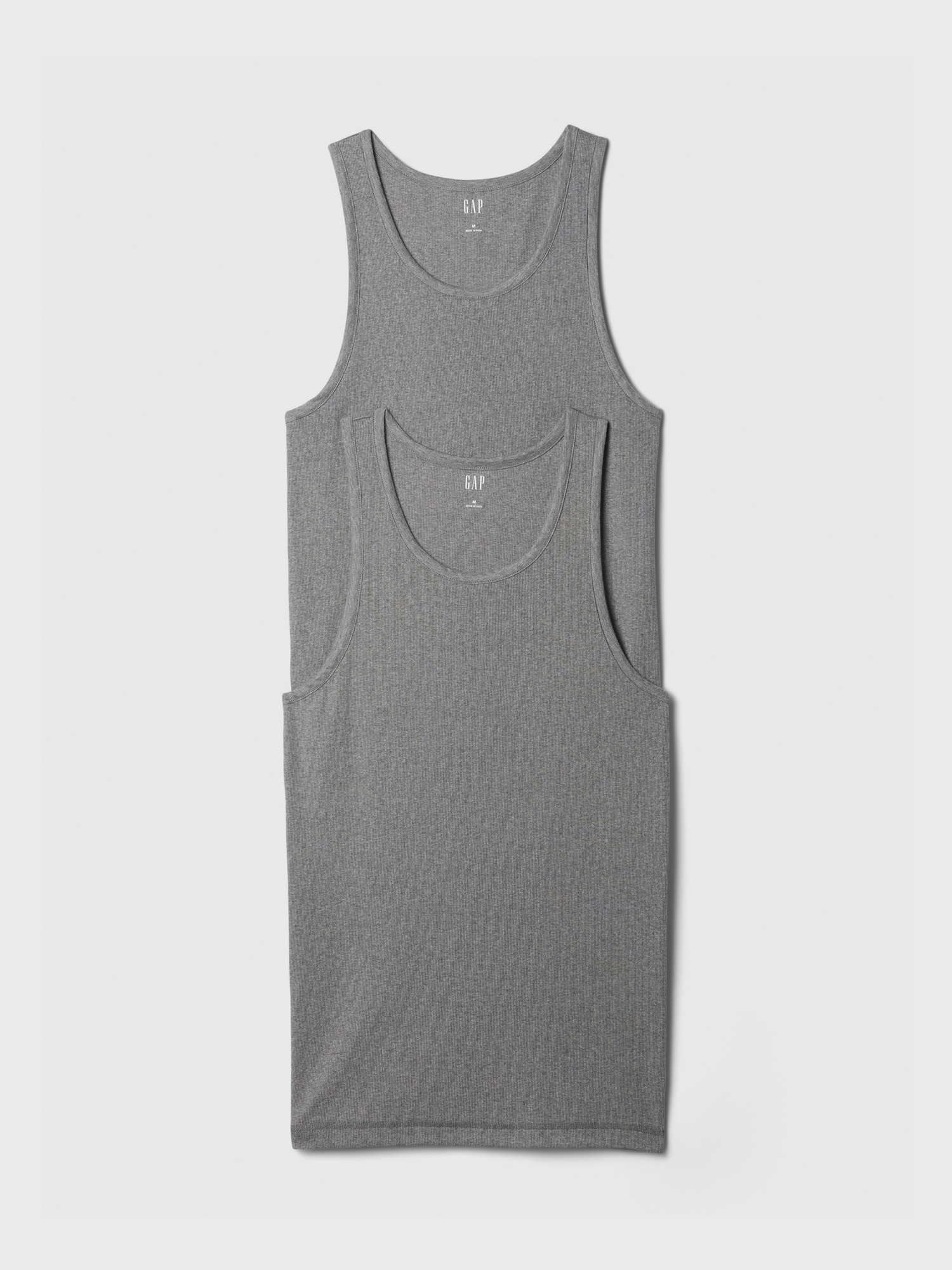 Rib Tank Top (2-Pack) - Gray