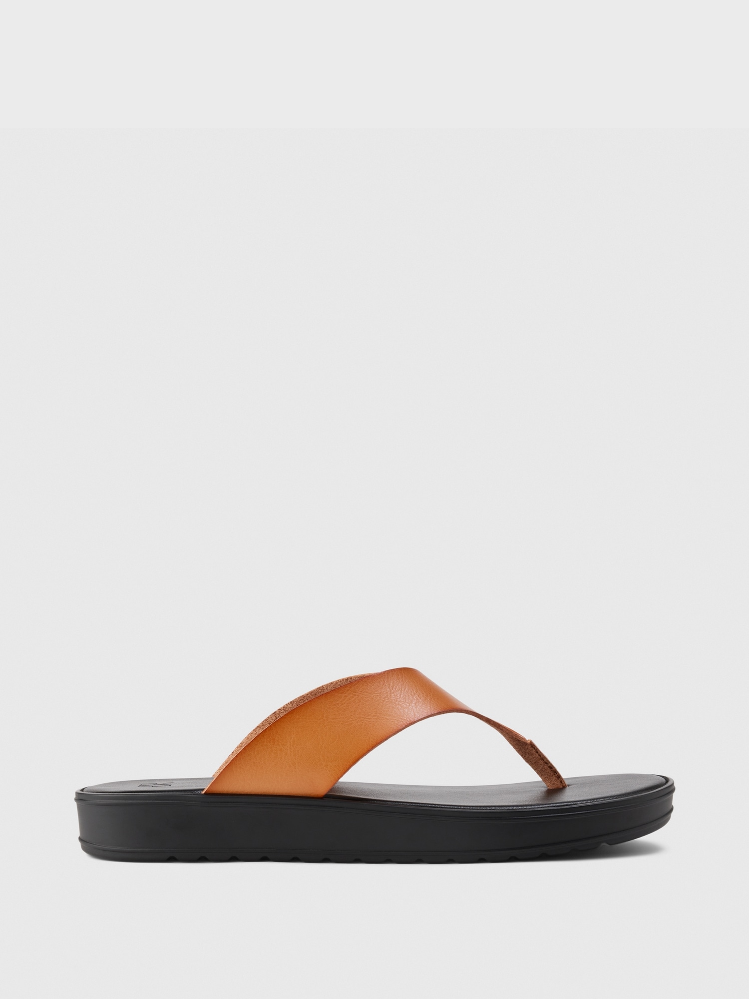 Vegan Leather Platform Flip Flops