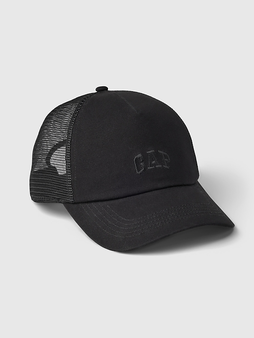 View large product image 1 of 1. Gap Arch Logo Trucker Hat