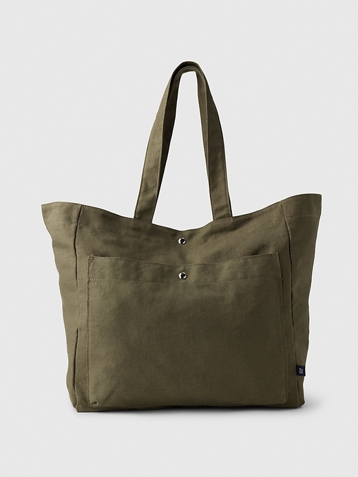 Image number 3 showing, Linen-Cotton Tote Bag