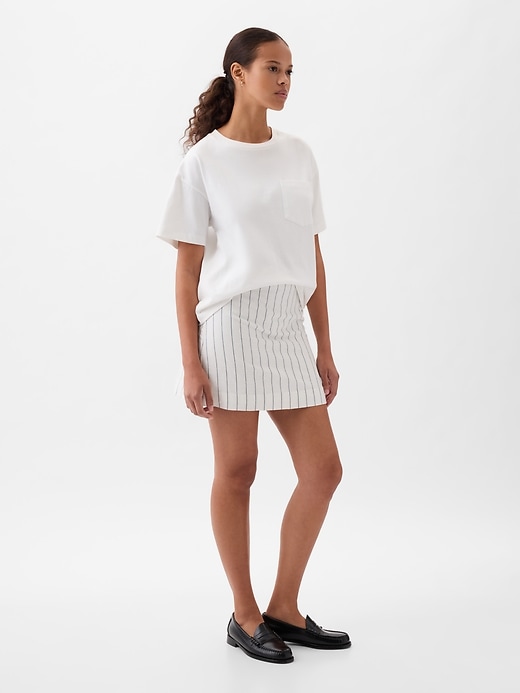 Image number 1 showing, Linen-Cotton Mini Skirt