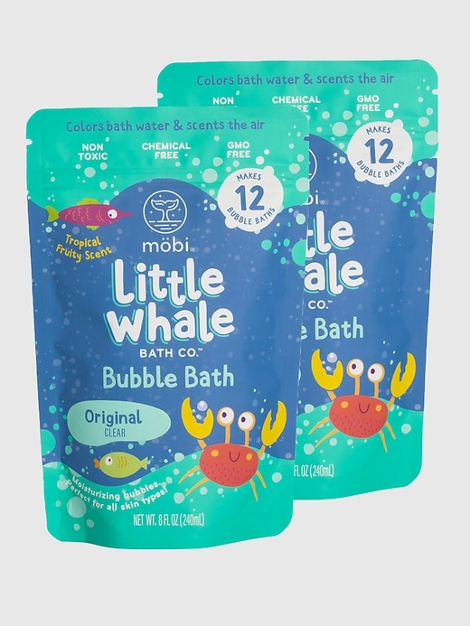 Image number 1 showing, Mobi Little Whale Original Bubble Bath Powder Two Pack Bundle