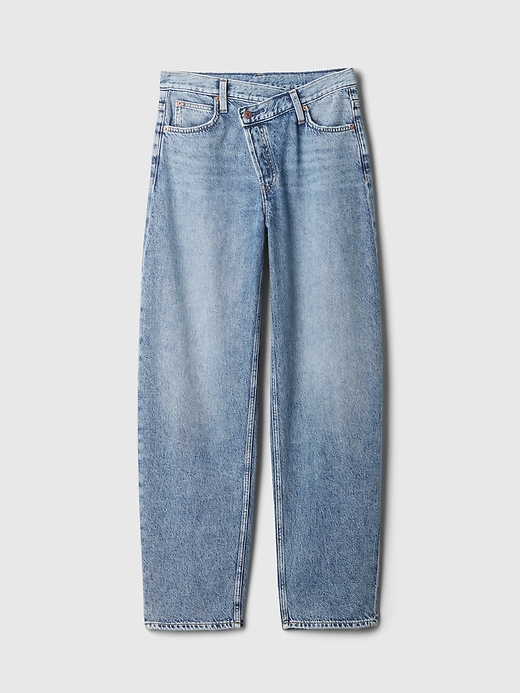 Image number 5 showing, High Rise Crossover Barrel Jeans