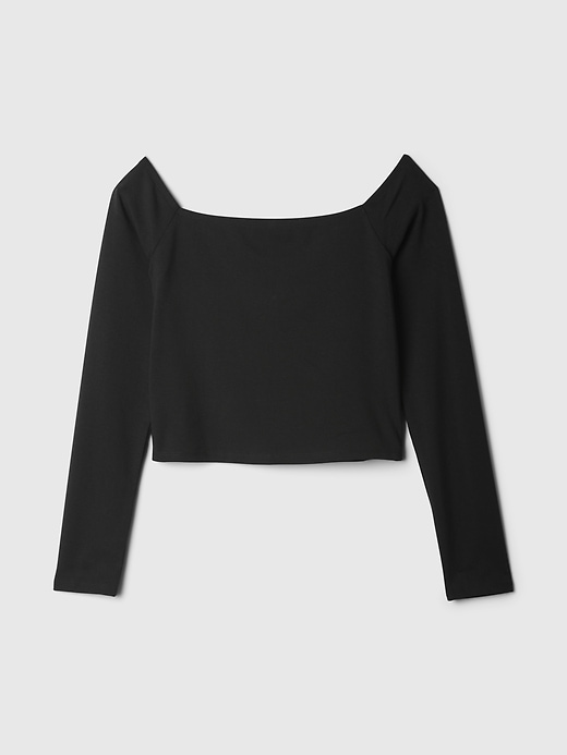 Image number 5 showing, Modern Cropped Off-Shoulder T-Shirt